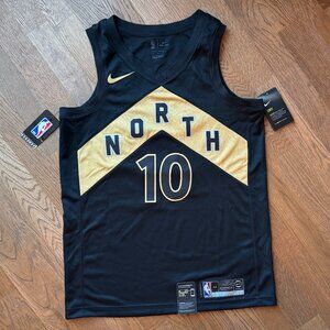 Toronto Raptors DeRozan Nike Jersey Mens Size 44 Black Gold NBA Basketball NWT